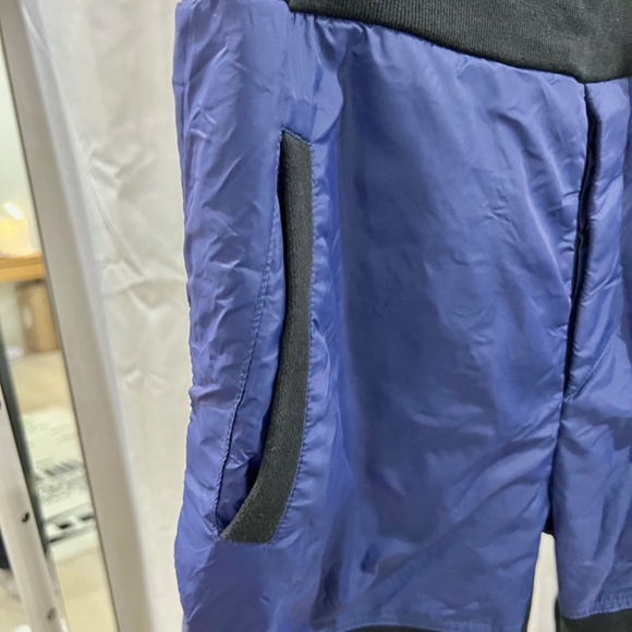 Acne Studios Colorblock Cotton & Nylon French Terry Black Blue Shorts - Picture 4 of 9